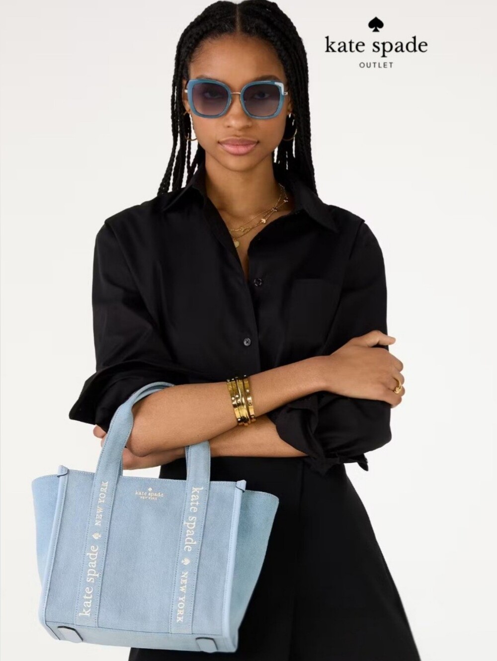 Kate Spade New York Small Kip Denim Tote NWOT